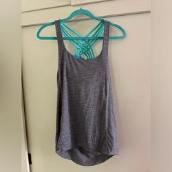 Lululemon Athletica Tops | Lululemon Athletica Gray And Green Top Size 4 | Color: Gray/Green | Size: 4