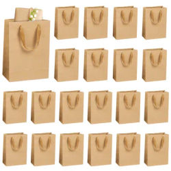 10/20pcs Kraft paper gift bags, Christmas, Halloween, back to school, parties, birthday gifts, anniversaries, weddings, lovers