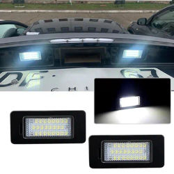 2Pcs Canbus LED lampada di licenza numero bianco luci targa nessun errore per Audi A1 A3 Q3 Seat