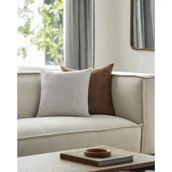 Zuill 18" Square Modern Slate Blue/White/Sterling Gray/Metallic Silver Throw Pillow - Boutique Rugs