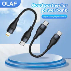 Olaf 25cm USB Type C To USB C Fast Charging Cable USB IOS Data Cable For Power Bank Protable Type-C