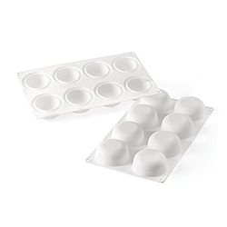Silikomart 258308 Silikomart 3D "Stone" Mold w/ 8 Sections - Silicone, White