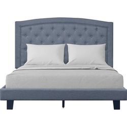 Carlisle Platform Bed, Gray, Queen by Camden Isle in Gray (Size QUEEN)