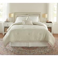 4-pc Textured Comforter Set by BrylaneHome in Tan (Size FULL)