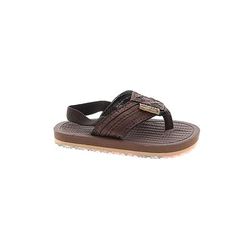 Maui Island Sandals: Brown Solid Shoes - Kids Boy's Size 5