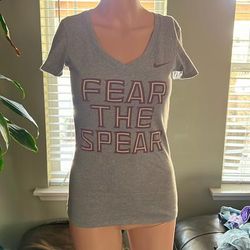 Nike Tops | Florida State Seminoles Slim Fit Women’s Gray T-Shirt. Size Xs. Made By Nike | Color: Gray | Size: Xs