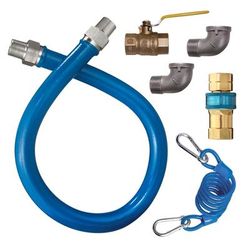 Dormont 1675KITCF48PS 48" Gas Connector Kit w/ 3/4" Male/Male Couplings, Stainless Steel