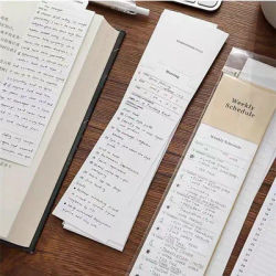 MINKYS 24 fogli Kawaii segnalibro tipo Memo pad carta settimanale Planner To Do List Journal Meeting