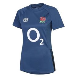 Umbro England Rugby Womens/Ladies 22/23 Gym T-Shirt - Ensign Blue/Bachelor Button/Black - Blue - 14