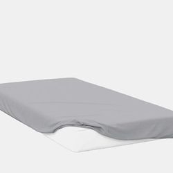 Belledorm Belledorm 200 Thread Count Egyptian Cotton Fitted Sheet (Platinum) (6ft 6) (6ft 6) - Grey - 6FT 6