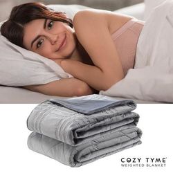 Cozy Tyme Amari Weighted Blanket - Grey - KING / 25 LBS