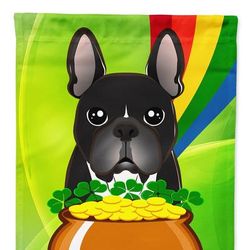 Caroline's Treasures French Bulldog St. Patrick's Day Garden Flag 2-Sided 2-Ply