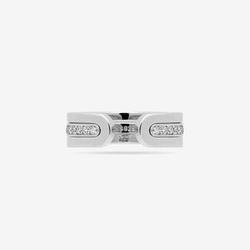 Meulien Modular Thin Band Ring Set With Pave CZ - Grey - 7