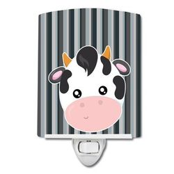 Caroline's Treasures Cow Face Ceramic Night Light