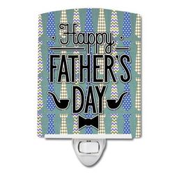 Caroline's Treasures Happy Father's Day Neckties Ceramic Night Light