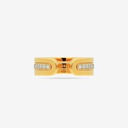 Meulien Modular Thin Band Ring Set With Pave CZ - Gold - 7