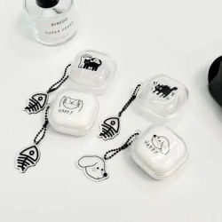 Cute Cartoon cat dog custodia per auricolari in TPU trasparente per Samsung Galaxy Buds Live/Buds