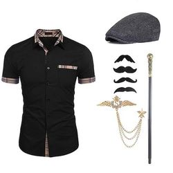 Vintage Ispirato al vintage Abiti Costume da festa Berretto Cosplay Fibbia Tinta unita Halloween Colletto italiano visibile Costume Per uomo Halloween Carnevale Festa Sera Casual Quotidiano Festa