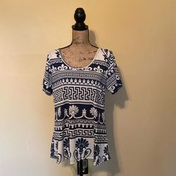 Lularoe Tops | Lularoe Top | Color: Blue/White | Size: L