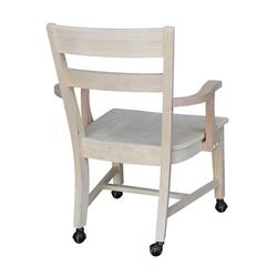 Dining Chair With Casters - Whitewood C-226