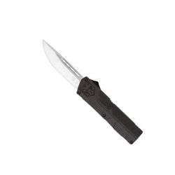 CobraTec Knives Lightweight OTF Automatic Folding Knives 3.25in D2 Steel Drop Non-Serrated Black Handle BCTLWDNS