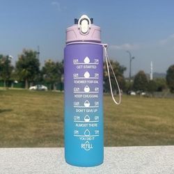 TEMU 1pc, Motivational Water Bottle, 750ml/25oz Bpa Bottles, Sports Water Cups, Portable Drinking Cups, Summer Drinkware, For Outdoor Camping, Hiking, Fitness, Birthday Gifts