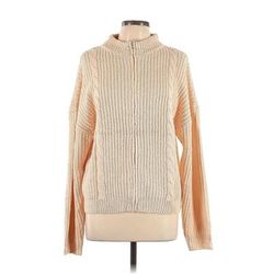 Cardigan Sweater: Tan - Women's Size Large