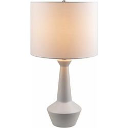 Palermiti 27"H x 14"W x 14"D Rustic White/Silver/Gray Table Lamp - Boutique Rugs