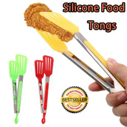 Pinze per alimenti in Silicone pinze da cucina in acciaio inossidabile pinze per alimenti in