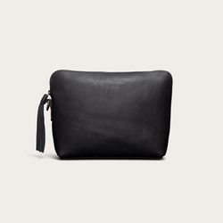 Tecovas Women's Leather Wristlet Pouch Bag, Midnight, Bovine