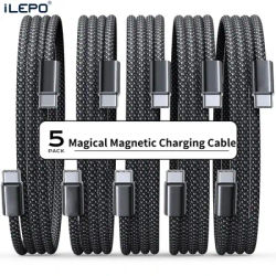 Magnetic 100W Fast Charger Cable USB C To C for iPhone 16/15 65W USB A To C Data Charging Wire for