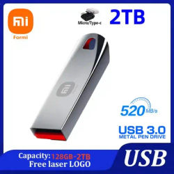 Clé USB étanche pour ordinateur portable et tablette 2 To 1 To 512 Go 256 Go 128 Go