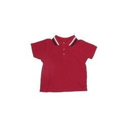 Theory Short Sleeve Polo Shirt: Burgundy Tops - Size 18 Month