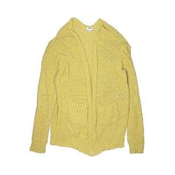 Cardigan Sweater: Yellow Tops - Kids Girl's Size Large