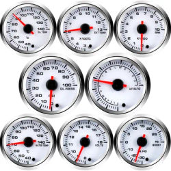 52MM Gauge Air Fuel Ratio contagiri Boost Gauge acqua olio temperatura Gauge Oil Press voltmetro EGT