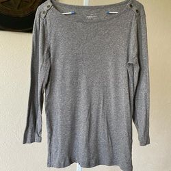 J. Crew Tops | J.Crew Perfect Fit 100% Cotton Boatneck Top | Color: Gray | Size: S