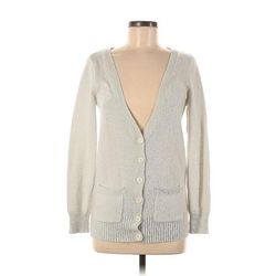 Aeropostale Cardigan Sweater: Silver - Women's Size Medium