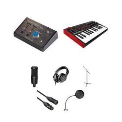 Solid State Logic SSL 2 USB-C Audio Interface Kit with MIDI Controller Keyboard, Mic, Mic Sta 729702X2