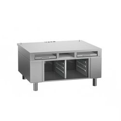 Rational 60.31.327 Stationary Equipment Stand for 2-XS, Open Cabinet Base & Pull Out Shelves
