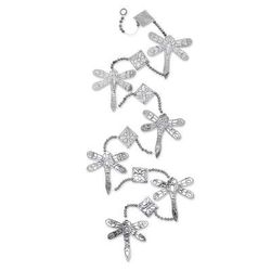 'Aluminum Dragonfly-Themed Holiday Garland (Set of 4)'