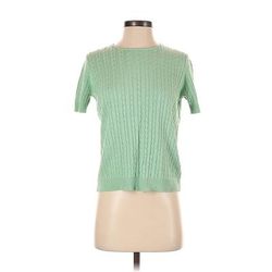 Sutton Studio Silk Pullover Sweater: Green - Women's Size Small