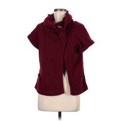 Hooked Up by IOT Cardigan Sweater: Burgundy - Women's Size Medium