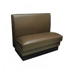 Vitro MD-1000-SGL BGE Single Restaurant Booth - Smooth Back, Fully Upholstered, 36" x 44", Beige