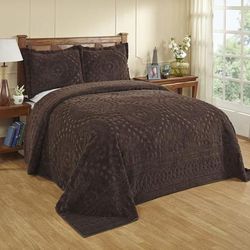 Rio Collection 100% Cotton Bedspread Set by Better Trends in Chocolate (Size QUEEN)