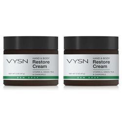 VYSN Hand & Body Restore Cream With Vitamin A, Green Tea & Chamomile - 2 Pack