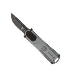 CobraTec Knives California 952 OTF Folding Knife 1.75in Stonewashed D2 Steel Non-Serrated Drop Blade Grey CALI952GRYDNS