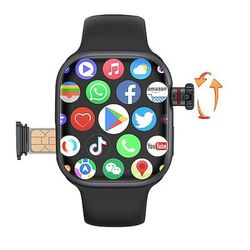 iMosi S9 Orologio Smart 2.06 pollici 4G LTE Orologio Cellulare Smartwatch Phone 4G Pedometrò Promemoria Chiamata Monitor Frequenza Cardiaca Donne Uomini GPS Chiamate in Vivavoce Impermeabile IP 67