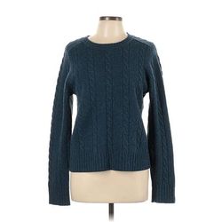 J.Crew Wool Pullover Sweater: Teal - Women's Size Large