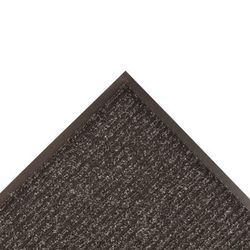 NoTrax 109S0046CH Brush Step Entrance Scraper Floor Mat, 4' x 6', 3/8" Thick, Charcoal, Gray