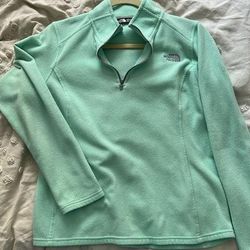 The North Face Tops | 3/4 Zip Up North Face Fleece | Color: Green | Size: M